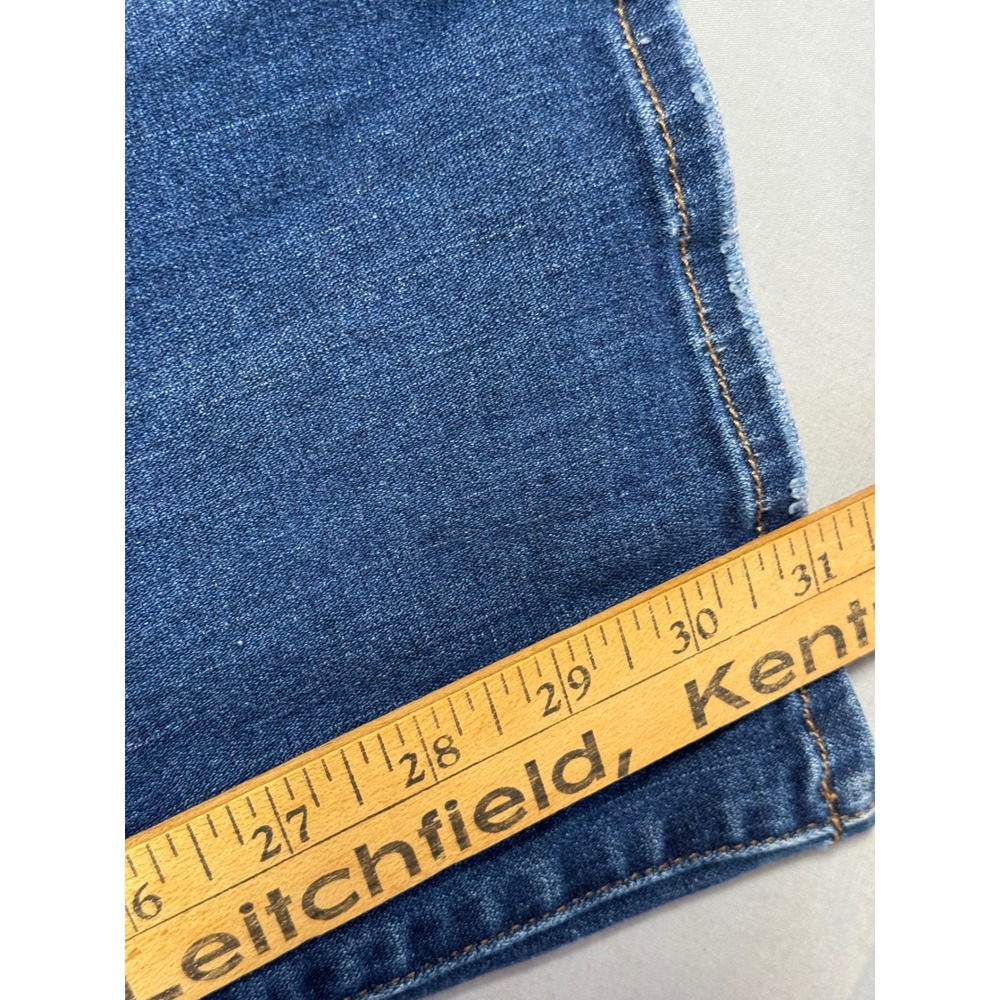 American Eagle Kick Boot Super Stretch Blue Denim Jeans Size 8 Regular - Picture 9 of 9
